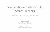 Computational Sustainability: Smart Buildingsermon/cs325/slides/Smart... ·  · 2016-05-05Computational Sustainability: Smart Buildings Manish Marwah ... – Use L2 port-level network