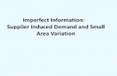 Imperfect Information: Supplier Induced Demand and …homes.chass.utoronto.ca/~campolie/sidandsav.pdf · Imperfect Information: Supplier Induced Demand and Small Area Variation. Definitions