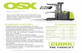 OSX - KMH Systemskmhsystems.com/pdfs/Clark-Narrow-Aisle-Trucks-Spec-Sheets.pdf · (1250 / 1500 / 1500 / 1750 / 1815 / 2050 / 2270 kg) ESX ESX 15S 3000 (1500) 86.5 (2197) 64.5 (1638)