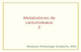 Metabolismo de carbohidratos 2 - Por Gus Fallas y Chris … · Metabolismo de carbohidratos 2 ... • Catabolismo de – Carbohidratos ... ↑↑Pir ←glucólisis ↑↑Acetil CoA