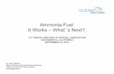 Ammonia Fuel It Works – Whatʼs Next? · Ammonia Fuel It Works – Whatʼs Next? ... Atlas Megamethanol Plant in Trinidad 1. ... cost plant in the world !