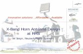 X-Band Horn Antenna Design - CST · Click to edit Master subtitle style Click to edit Master title style X-Band Horn Antenna Design at RRS W Steyn, Reutech Radar Systems Innovative