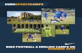 NIKE FOOTBALL & ENGLISH CAMPS UK - Squarespace · PDF fileNIKE FOOTBALL & ENGLISH CAMPS UK SUMMER 2017. ... Prepare for your trip with the latest Nike equipment! Go to to purchase