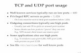TCP and UDP port usage - Applied Cryptography Group ...crypto.stanford.edu/cs155old/cs155-spring07/l12.pdf · TCP and UDP port usage • Well known services typically run on low ports