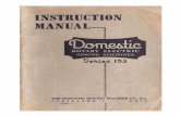 Domestic Rotary 153 manual - Vintage, Antique, and …ismacs.net/domestic/manuals/domestic-rotary-153-series-sewing...instruction manua (domedie rotary electric sewing machines 153