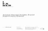 Ariston Thermo Vendor Portal Registration Manual · i-Faber S.p.A. Via Livio 20151 Milan, Italy Tel. +39 02 8683 8410 Fax +39 02 8728 3800 Ariston Thermo Registration Manual Cambi,