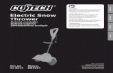 Electric Snow Thrower SVENSKA NORSK - Clas Ohlson · 3 ENGLISH 1100 W Electric Snow Thrower Art.no31-8614 Model DB5004 Please read the entire instruction manual before using the product