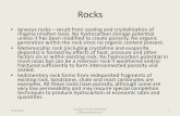 Rocks - gekengineering.comgekengineering.com/Downloads/Free_Downloads/Rock_Basics.pdf · Depositional Environments • Depositional environments are the conditions under which the