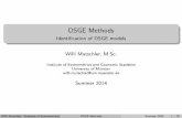 DSGE Methods - Wirtschaftswissenschaftliche Fakultät · Willi Mutschler (Institute of Econometrics) DSGE Methods Summer 2014 19 / 30. Identi cation of DSGE-models Qu and Tkachenko’s