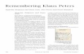 Remembering Klaus Peters - American Mathematical … with Peter Hilton and Paul Halmos, both already editors of Ergebnisse der Mathematik. The connection with both Peter and Paul went