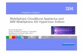 WebSphere CloudBurst Appliance and IBM WebSphere … · WebSphere CloudBurst Appliance and IBM WebSphere AS Hypervisor Edition ... IBM WebSphere CloudBurst v1.0 makes the deploy of: