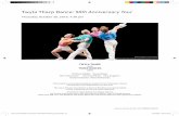 Twyla Tharp Dance: 50th Anniversary Tour - default site · Twyla Tharp Dance: 50th Anniversary Tour Thursday, October 20, ... Performed to Opus 130 by Ludwig van Beethoven Choreography