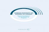 GENDER DIVERSITY ON BOARDS IN CANADA - … Diversity on Boards in Canada Recommendations for Accelerating Progress The findings, views, and recommendations expressed in Catalyst reports
