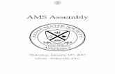 AMS Assembly - myams.orgmyams.org/wp-content/uploads/2015/07/20180118.pdf · (subject to individual opt-out) to support AIESEC Queen’s?” k. ... (subject to individual opt-out)
