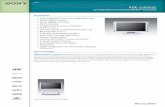 42 High Definition Plasma WEGA ™ Television KDE … · 42" High Definition Plasma WEGA ™ Television ... This TV incorporates High -Definition Multimedia ™) technology. HDMI,