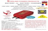STERLING POWER PRODUCTS BATTERY - to - Bay … TERLING POWER PRODUCTS BATTERY - to - BATTERY CHARGER Waterproof 12V-12V / 24V-24V/ 12V-24V / 24V-12V/ 12V-36V Advanced Charging Technology