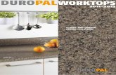 Worktops - Deralam · Duropal worktops are the perfect alternative to acrylic based, granite and stone ... Ipanema Grey R 6267 CT Quadra CrystaL stone CoLLeCtion Ipanema White