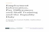 GUIDANCE Employment Information, Pay Differences and … · GUIDANCE Employment Information, Pay Differences ... Employment Information, Pay Differences and Staff Training: ... person