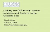 SQL Server and ArcGIS - USGS Server and... · ArcGIS changes Spatial data Database Programming language Coverage INFO AML, INFO Shape file dBase4 Avenue Features SQL Server Visual