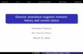 Electron anomalous magnetic moment: history and … · Electron anomalous magnetic moment: history and current status ... Quantum Field Theory for the Gifted ... Electron anomalous