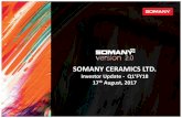 SOMANY CERAMICS LTD. · Somany Ceramics Ltd (the “Company”),have been prepared solely for information purposes and do not ... Somany Sanitary Ware Pvt. Ltd. 51% 1.15 51%