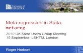 Meta-regression in Stata - Timberlake Consultants€¦ ·  · 2015-07-23Meta-regression in Stata ... and Cis for coefficients suggested by Knapp and Hartung (2003) ... Reitsma &
