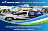 Featuring Equipment & Chemicals - Dade Paper · ENVIRONMENTAL SERVICE PROGRAM Featuring Equipment & Chemicals Dade Paper’s exclusive Victoria Bay Environmental Service Program is