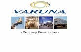 Company Presentation - Varuna Integrated Logistics Pvt. Ltd. · Turnover of the Company: ... NCR* :- Stands for national Capital region and includes Faridabad, Ghaziabad, Noida, New