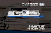 SUMMIT MACHINE TOOL MANUFACTURING · Tailstock-quill travel 9" 11.8" MOTORS X axis servo 2.5 HP 4.5 HP Z axis servo 4.8 HP 6.5 HP Spindle motor HP 20 HP 30 HP