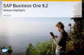 SAP Business One 9 - STEM · MRP Wizard Forecasts Production Updates Lifecycle Management ... Service Layer needs to be installed for SAP Business One, version for SAP HANA Benefit
