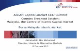 ASEAN Capital Market CEO Summit - Maybank Kim Eng · ASEAN Capital Market CEO Summit Country Breakout Session: ... There is a scarcity premium for Shariah-compliant ... Number of