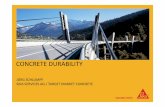CONCRETE DURABILITY - Sika AG · CONCRETE DURABILITY CONCRETE REQUIREMENTS. 4 Quality II ... Pumped concrete: Total ≤ 0.125mm: ≥ 400 kg/m 3 Self-compacting concrete : Total …