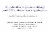 Introduction to genome biology and DNA microarray experimentsmaster.bioconductor.org/help/course-materials/2002/Wshop/lect1a.pdf · Introduction to genome biology and DNA microarray