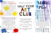ARTY PARTY Wiltshire Scrapstore’s Make Play Flyer March Apri… · Wiltshire Scrapstore’s ARTY PARTY Have you thought about doing something a bit different for your child’s