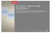 Critical reasoning: Reading 2 - WikiEducatorwikieducator.org/images/3/34/Critical_Reasoning_Reading_2.pdfCritical reasoning: Reading 2 OER University The aim of this course is to provide