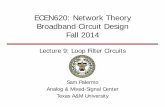 ECEN620: Network Theory Broadband Circuit Design …spalermo/ecen620/lecture09_ee620_loop_filters.pdf · ECEN620: Network Theory Broadband Circuit Design Fall 2014 Lecture 9: Loop