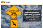 Autonomous Vehicle Impacts on Traffic and Transport Planning · Impacts on Traffic and Transport Planning AITPM ... –VOT in AVs would be lower than VOT in non-autonomous vehicles