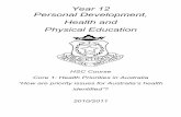 Year 12 Personal Development, Health and Physical … 12 Personal Development, Health and Physical Education HSC Course Core 1: Health Priorities in Australia “How are priority issues