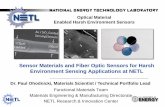 Sensor Materials and Fiber Optic Sensors for Harsh ... Library/Events/2016/crosscutting-ree... · Locations of the National Energy Technology Laboratory Oregon Pennsylvania West Virginia