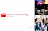 Annual Shareholder Meeting - barco.com/media/downloads/investors/presentations an… · (+ 1.9ppts) D&A higher driven by depreciations on OneCampus & OnePlatform & amortizations related