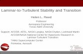 Laminar-to-Turbulent Stability and Transitionpowers/vv.presentations/reed.pdf ·  · 2011-11-30Laminar-to-Turbulent Stability and Transition Helen L. Reed ... •Assumed straight-line