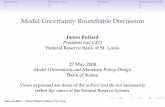 Model Uncertainty Roundtable Discussion - Federal …/media/Files/PDFs/Bullard/... ·  · 2014-09-15Backrooms Monetary policy Stability Robustness and ﬁt Model Uncertainty Roundtable