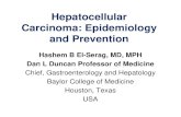Hashem B El-Serag, MD, MPH Dan L Duncan Professor of Medicine -CPRIT HCC.pdf · Hepatocellular Carcinoma: Epidemiology and Prevention Hashem B El-Serag, MD, MPH Dan L Duncan Professor