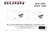 ILLUSTRATED PARTS CATALOG - BUNN - Home & … · G9 HD G9T HD ILLUSTRATED PARTS CATALOG Designs, materials, weights, specifications, and dimensions for equipment or replacement parts