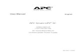 APC Smart-UPS SC - Gruber Power Smart-UPS SC Brochure.pdf · 990-1851C, 10/2005 User Manual English APC Smart-UPS® SC 1000/1500 VA 110/120/230 Vac 2U Tower/Rack-Mount Uninterruptible