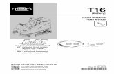 t16 Parts Manual - Tennant Company · T16 *9008148* Rider Scrubber Parts Manual 9008148 Rev. 11 (01-2018) North America / International (Battery) For latest Parts manual or other