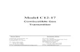 Combustible Gas Transmitter - Analytical Technology, Inc. C12-17 Combustibl… · Combustible Gas Transmitter ... transmitters are designed for use in Class 1, Division 1, ... Area