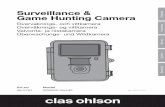 Game Hunting Camera English - Clas Ohlson · Game Hunting Camera ... English 4.2 Format SD (formatting the memory card) Formatting means that anything saved on the card will be deleted