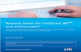 Release News for CitiDirect BESM and CitiConnect® ·  · 2013-11-08AUTOPAY HKD and PayLink AUTOPAY RMB for HongKong ACH Giro Europe, Middle East and Africa EMEA ...
