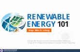 RENEWABLE ENERGY 101 - Department of Energy · Renewable Energy (RE) Department of Energy Empowering theFilipinos Features of RE Sources and Systems ... Hydro Energy -refers to the